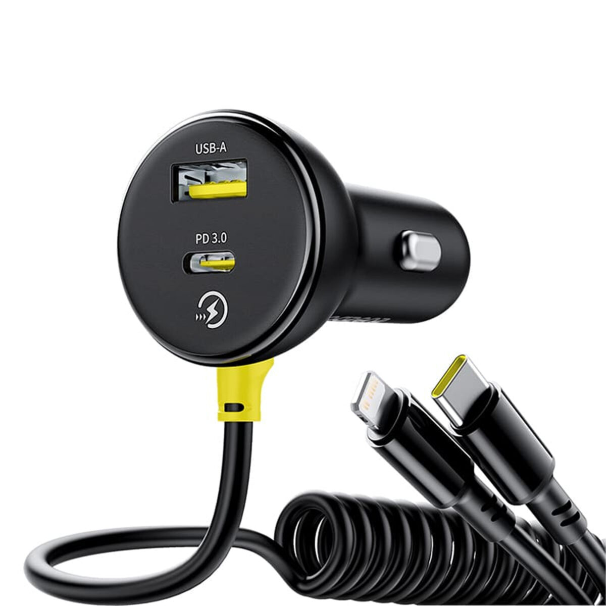 شارژر فندکی 60 وات دو پورت بیسوس مدل BSCC-UC-CL